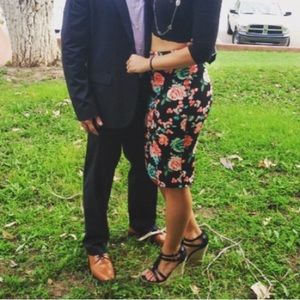 Knee length floral skirt